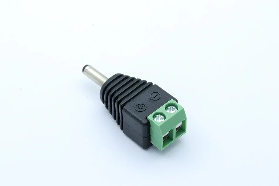 100 шт. 1,35 мм x 3,5 мм Мужской DC Jack 3,5*1,35 мм 2 Pin домкрат терминал Мощность разъем для видеонаблюдения Камера Системы