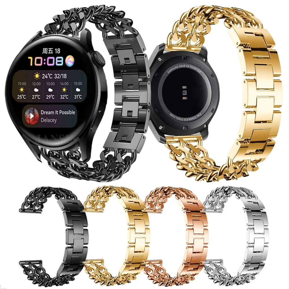 

Ремешок для часов Huawei Watch 3, GT2, 46 мм, из нержавеющей стали