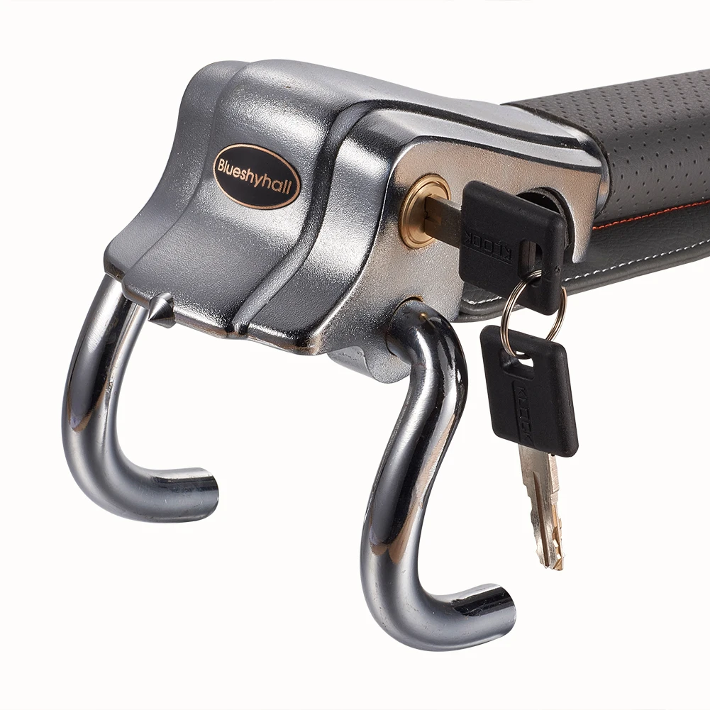 Aumohall Foldable Security Car Steering Wheel Lock Car Alarm Antitheft