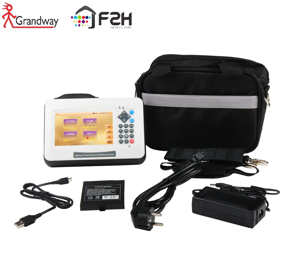 [Новинка Grandway!] F2H Mini OTDR 1625nm PON 30 дБ Встроенный VFL измеритель мощности 5 дюймовый