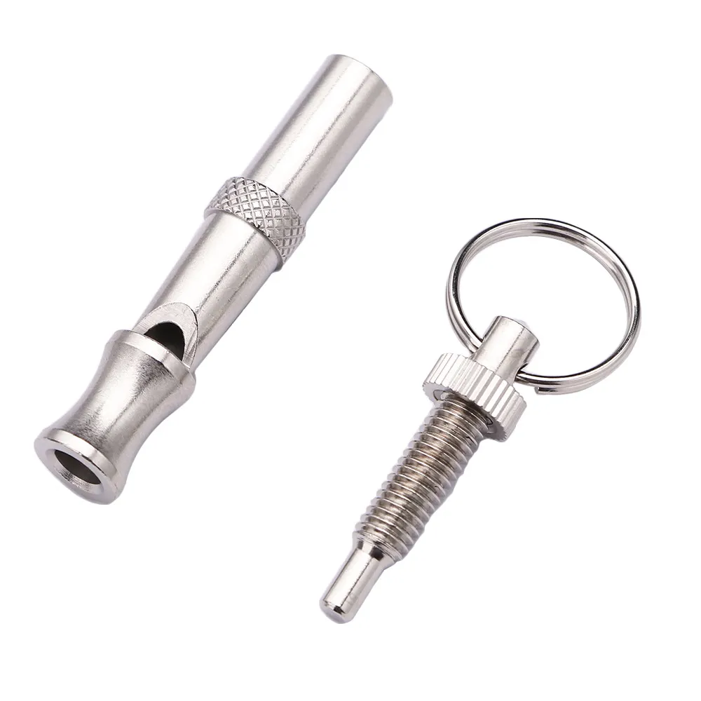 1pcs Pet Training Adjustable Ultrasonic Sound whistle keychain Dog Whistle Make Dog Stop Barking Whistles
