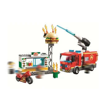 

60214 City Series Burger Bar Fire Rescue Building Blocks Bricks Kids DIY Christmas gift 11213 Toys For Children