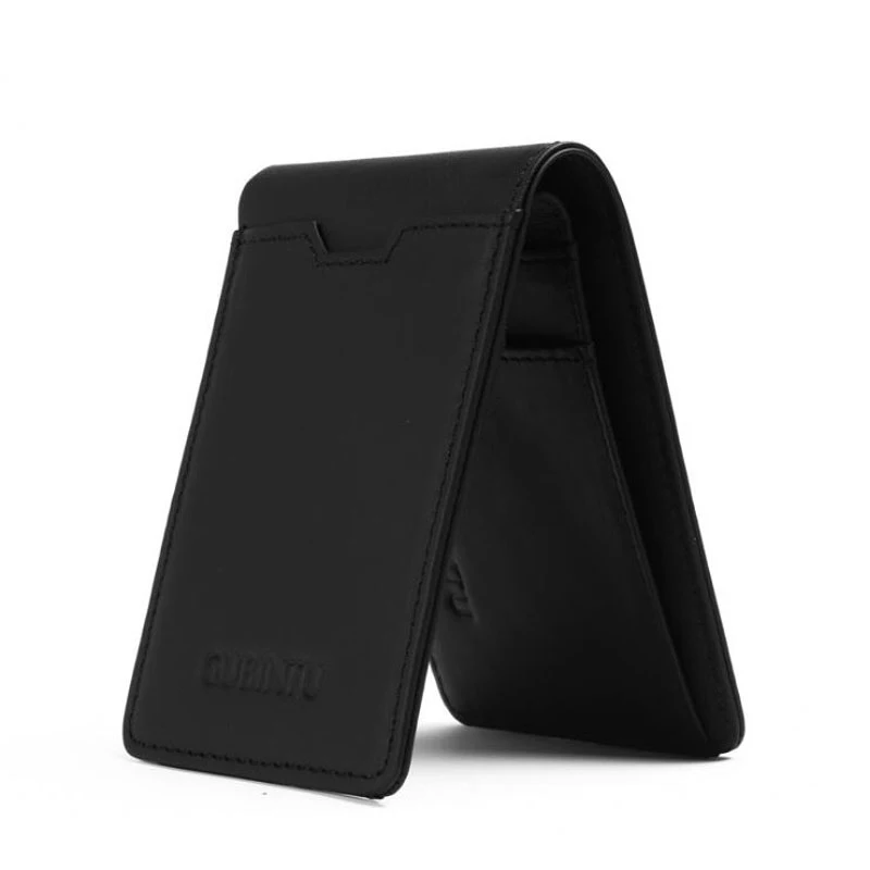 GUBINTU RFID блокирующий тонкий двойной зажим для денег кошелек винтажный держатель