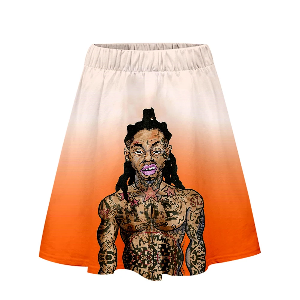 Стиль Lil Wayne 3D печать одежда повседневная юбка женская летняя сексуальная удобная юбка Топы крутые женские горячие продажи юбки