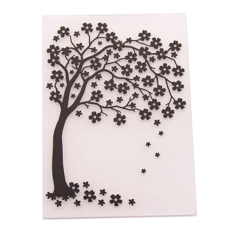 

Tree Plastic Embossing Folders Flower Transparent Template for Scrapbooking DIY Handmade Decoration Tools Paper Cards Supplies
