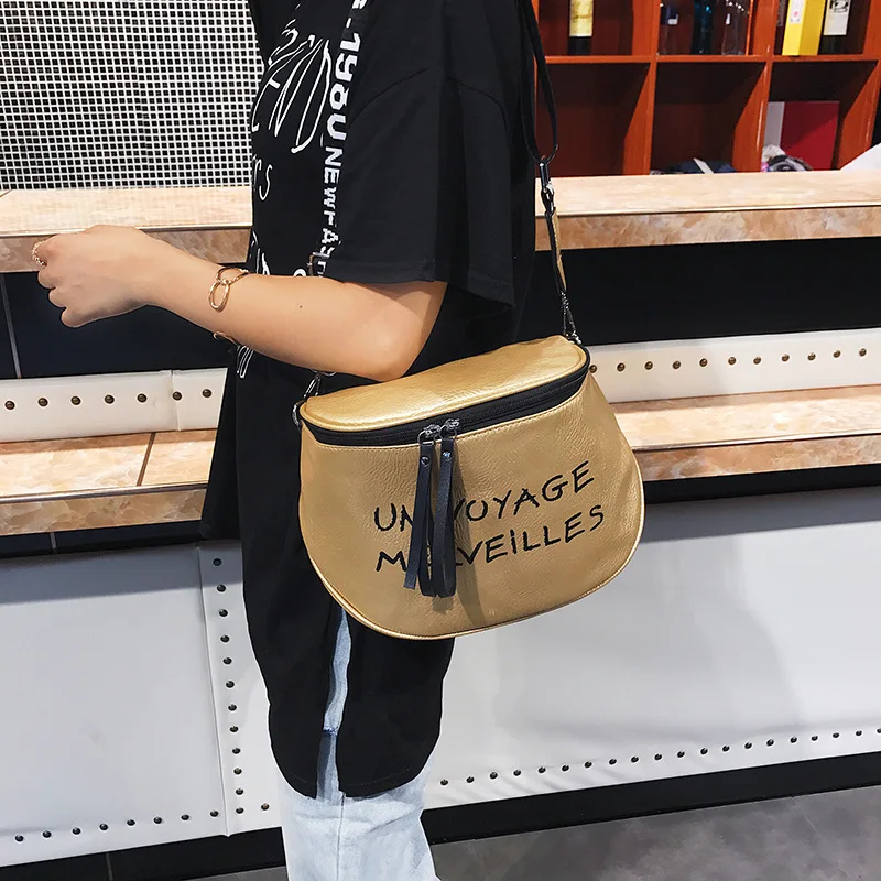 

Summer Small Bag Women's 2019 New Style Korean-style Semicircle Chest Pack Versatile Shoulder Bag Wide-Strap Shoulder Bag