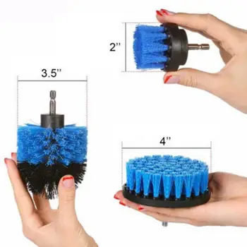

Nylon Car Auto Brush Cleaning Tools For cordless drill Paint 3 sizes Blue