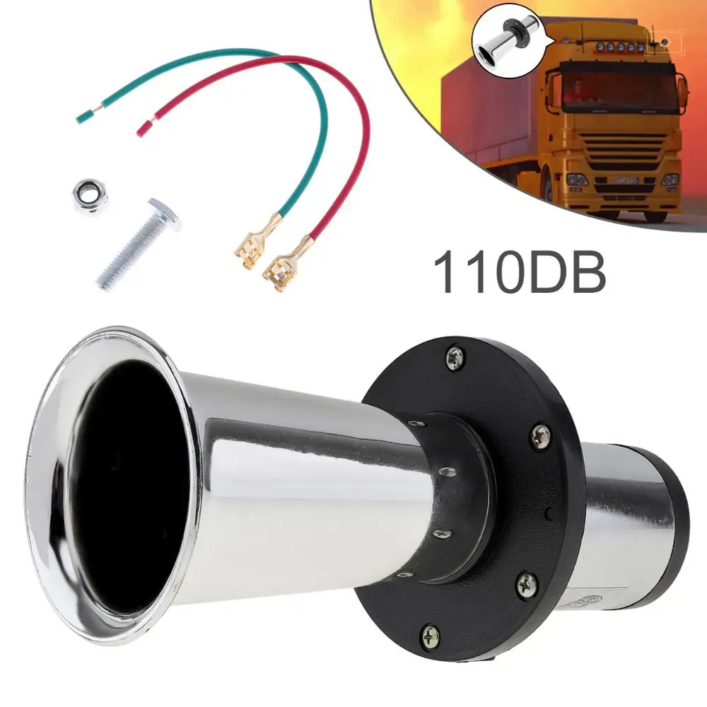110DB Auto Car Truck ique Vintage Old Style Horn Siren with 1 Bolt Mounting  + 2 Terminals to Connect 490Hz 12V (Red) for oldtimer hupe 12v 12v hupe