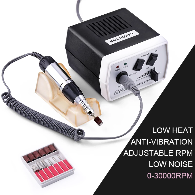 

1Pc Electric Nail Drill Machine 30000 RPM Nails Sanding Grinding File Mixed Colors Nail Art Tools for Acrylic Gel Nails Design