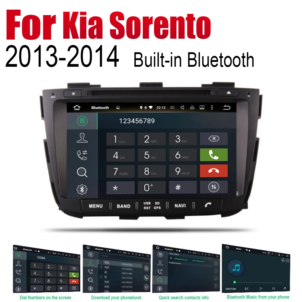 ZaiXi Android автомобильное радио стерео DVD GPS навигация для Kia Sorento 2013 ~ 2014 Bluetooth wifi 2din
