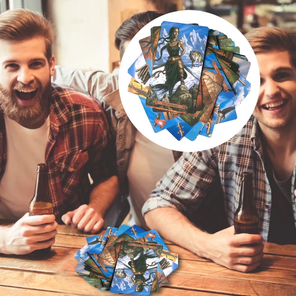 78pcs Modern Spellcaster's Tarot Cards Board Games Deck Table Tarot Game For Family Party Playing Card Entertainment