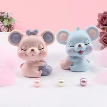 Мышь, кукольный орнамент, смола, милый кивком, украшение, подарок для салона автомобиля, дома, комнаты, аксессуары для автомобиля, украшение