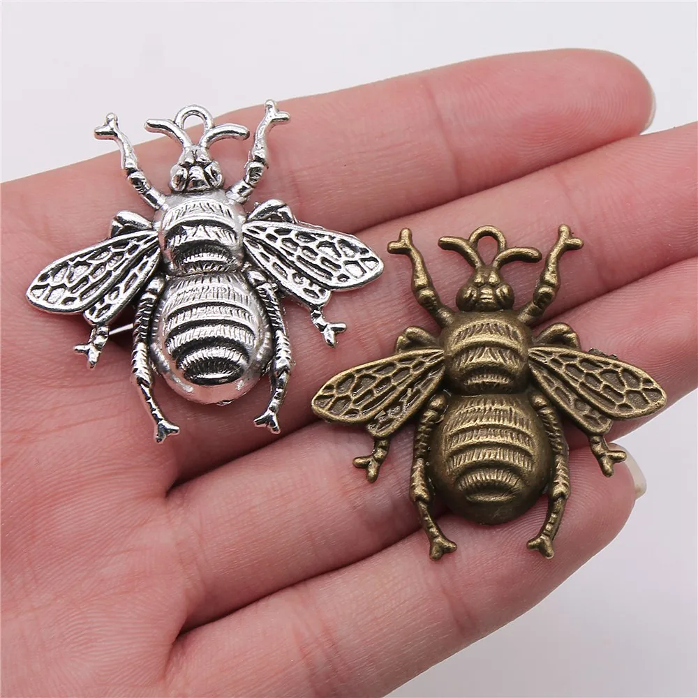 

40pcs 40x38mm Gold Color Antique Silver Color Antique Bronze Color Queen Bee Pendant Bumble Bee Pendants