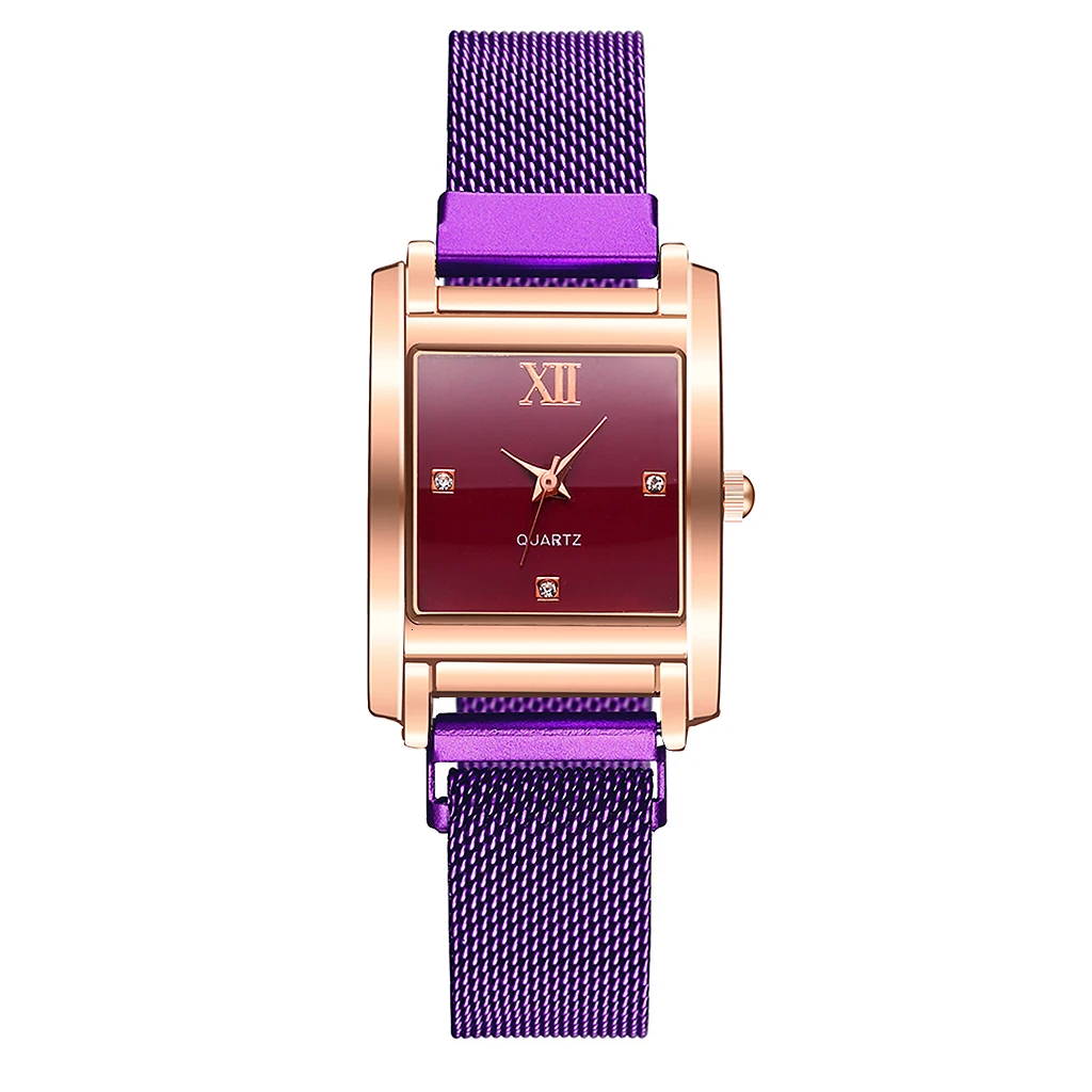 Relogio Feminino, женские часы с магнитной пряжкой, квадратный чехол, Римский циферблат, роскошные женские кварцевые наручные часы xfcs
