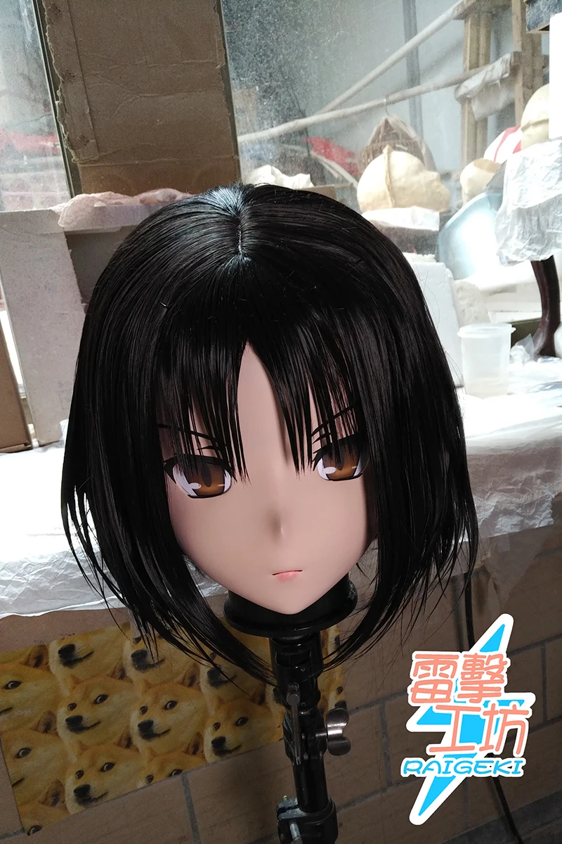 (RAIGEKI MAKS 46) Смола 3/4 голова женщины/девочки кигуруми аниме косплей маски