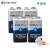 PALO 4pcs NI-MH Rechargeable Battery 6F22 9 V 300mAh Batteries 9 voltage For Smoke Alarms Toys Wireless Cameras Mics Battery ► Photo 1/6