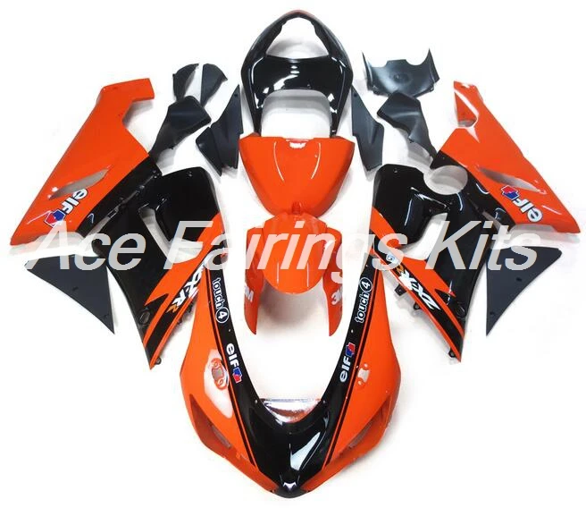 4 подарки ABS полный велосипед обтекатель комплект подходит для Kawasaki ZX6R 2005 2006 ZX-6R 05 06 ниндзя 636 Обтекатели кузова оранжевый черный эльф