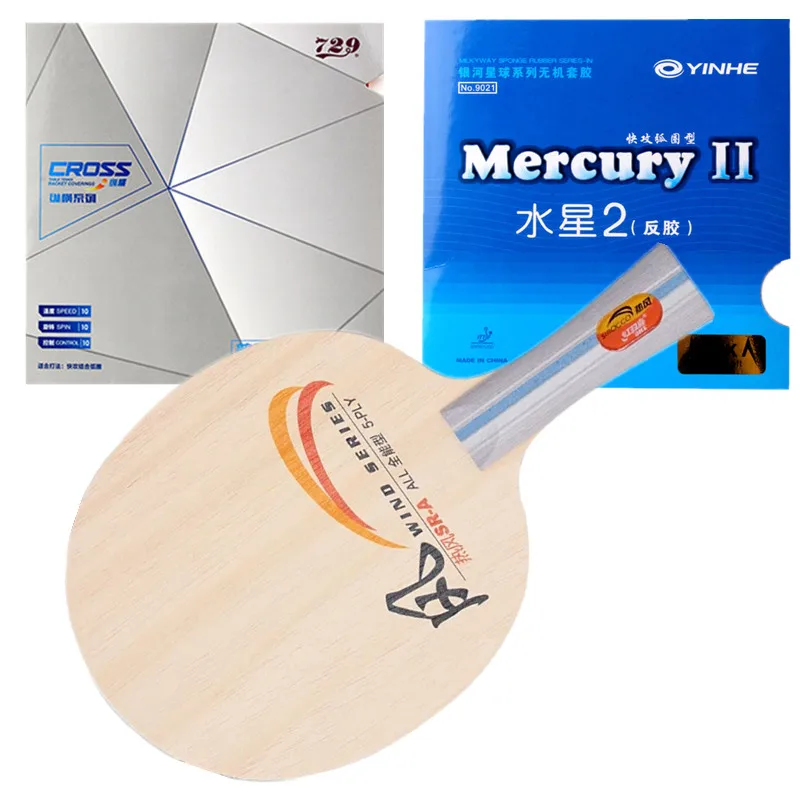 DHS WIND series 5 plys wood с 720 Yinhe Mercury rubbers профессиональная ракетка для настольного тенниса