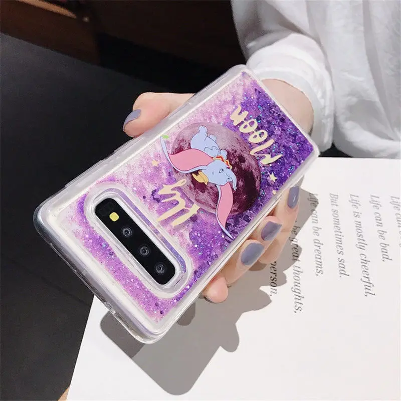 Блестящий с жидкостью с жидким песком чехол для samsung Galaxy S8 S9 плюс S10E S10 5G S6 S7 EDGE Note 8 9 A6 A8 J4 J6 A7 A30 A50 A70 крышка