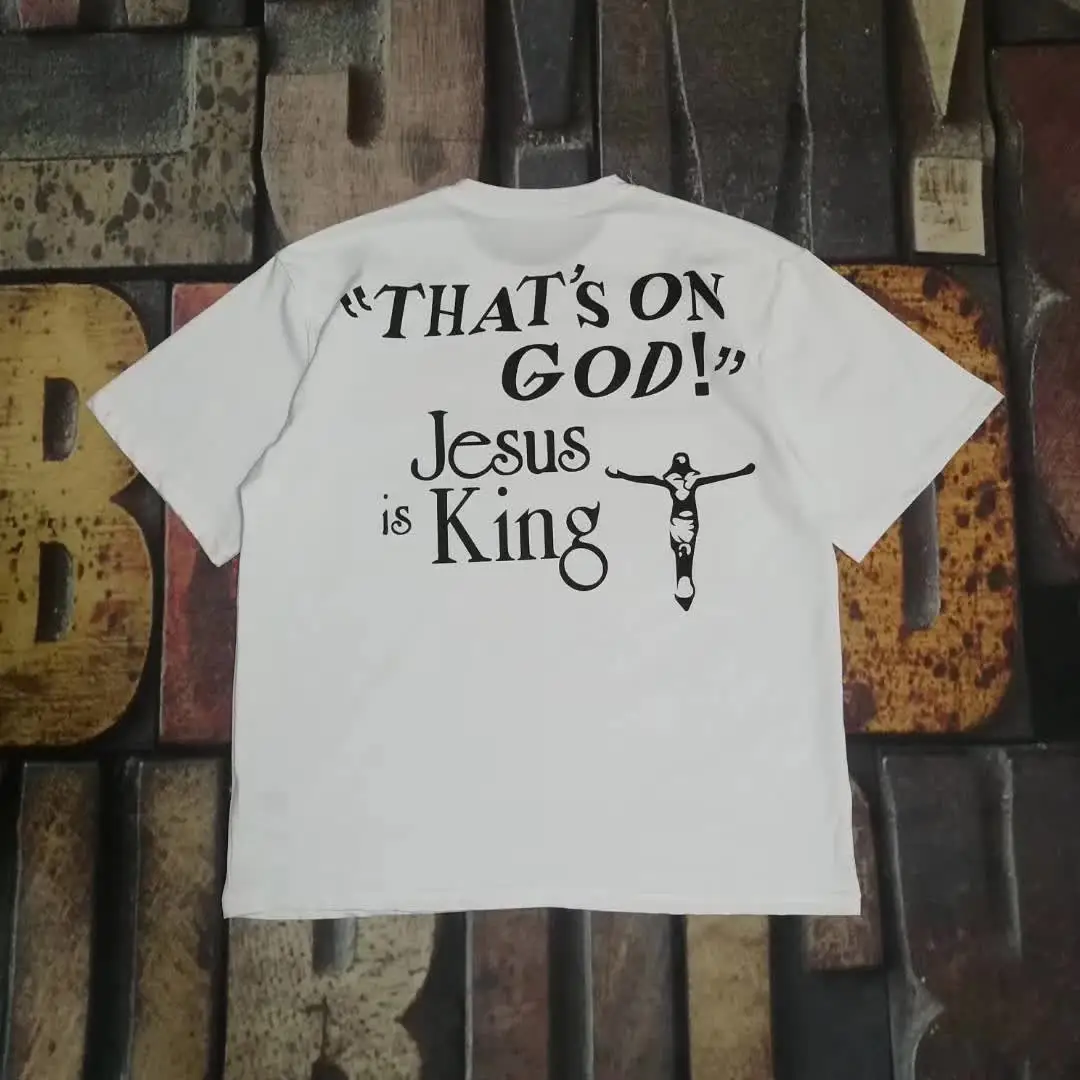 Kanye West футболка Sunday service Jesus is king футболки для мужчин и женщин с длинным рукавом эмблема штата логотип печати Топ футболки