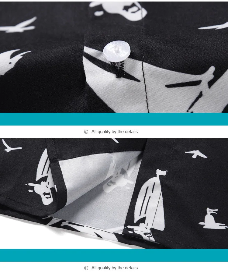 Повседневная Гавайская Мужская рубашка, лето, тренд, праздничные черные рубашки с отворотом, короткий рукав, с принтом, блузка, верхняя одежда