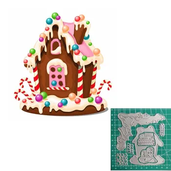 

106*96mm Cheese Cake House Cutting Dies For Scrapbooking Dies Metal Nouveau Arrivage 2019 New Christmas Frames Cutting Dies