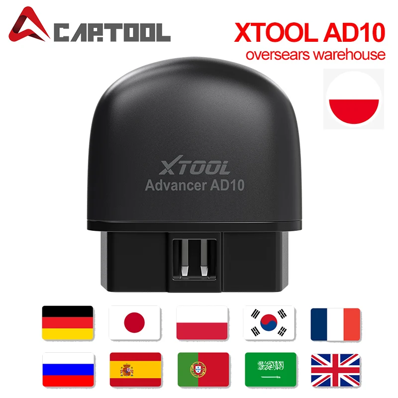 XTOOL AD10 OBD2 сканер и считыватель кодов OBDII диагностический Bluetooth HUD Дисплей