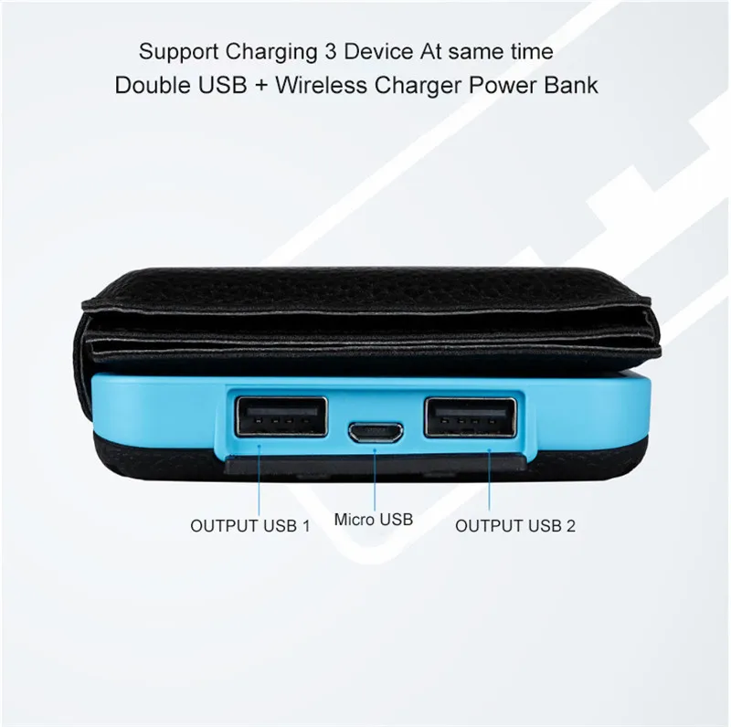 Портативное солнечное быстрое зарядное устройство для iPhone Sansung для huawei Xiaomi power Bank 8000mAh Qi Беспроводное зарядное устройство с светодиодный светильник