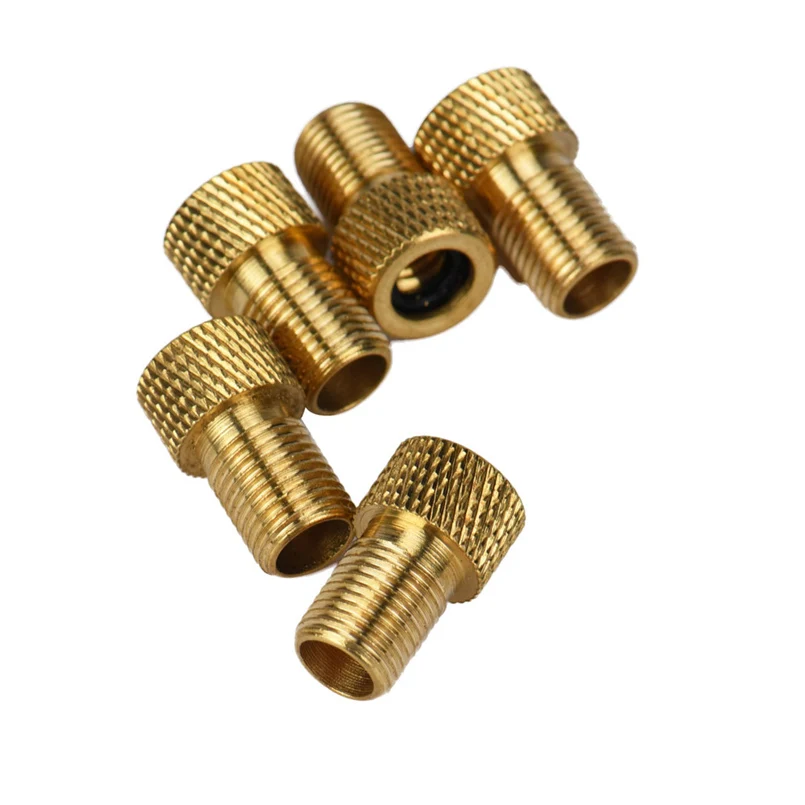 5pcs US schrader valve converter valve adapter converter bicycle bicycle tire tube pump circle valve cap 30N28 (9)