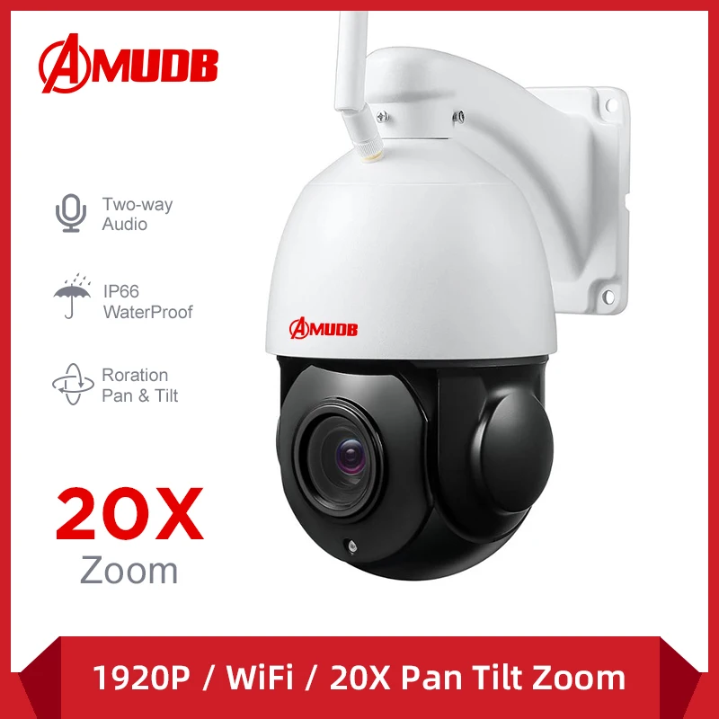 

AMUDB 5MP 20X Zoom HD IP CCTV Camera POE WiFi Waterproof Outdoor WiFi PTZ Security Wireless IR Cam PTZ Speed Dome Onvif