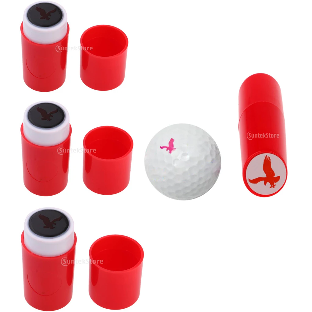 3 Piece Cute Eagle Design Print Golf Ball Stamper Seal Marker Golfer Gift