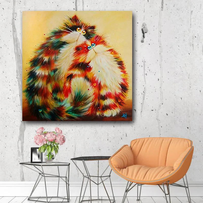 DIY картинки для раскраски по номерам с кошкой картина Рисование в рамке дома | Дом