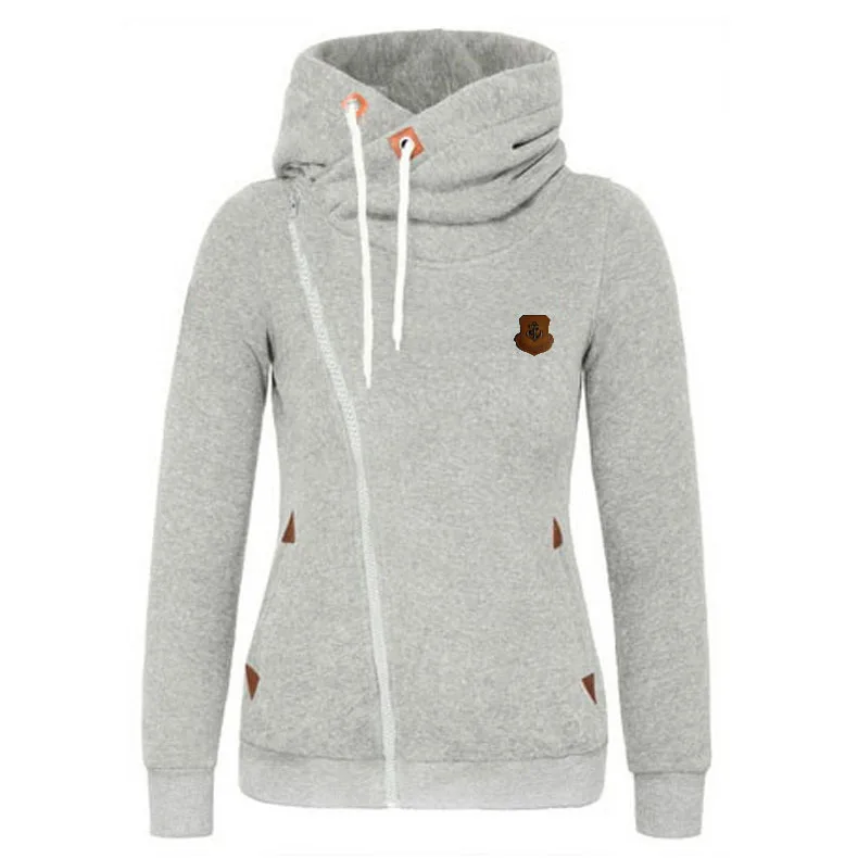 Light Grey Плюс размер 5XL толстовки женские толстовки с длинным рукавом куртки на молнии джемпер пальто Верхняя одежда Harajuku женские толстовки - Цвет: Light Grey