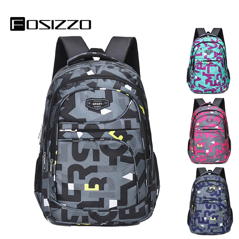 

FOSIZZO 2020 New Waterproof and Wate-resistant Primary school Student Backpack Fashion Middle school Student Schoolbag FS4038