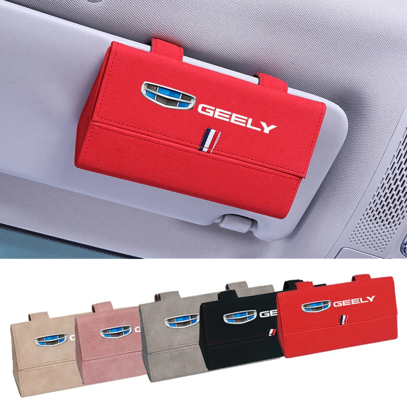 Car Sun Visor Glasses box sunshade Case Storage holder For Geely Coolray GS FC GC6 RS GE EC7 EC8 Lynk Uliou Atlas Icon | Автомобили и