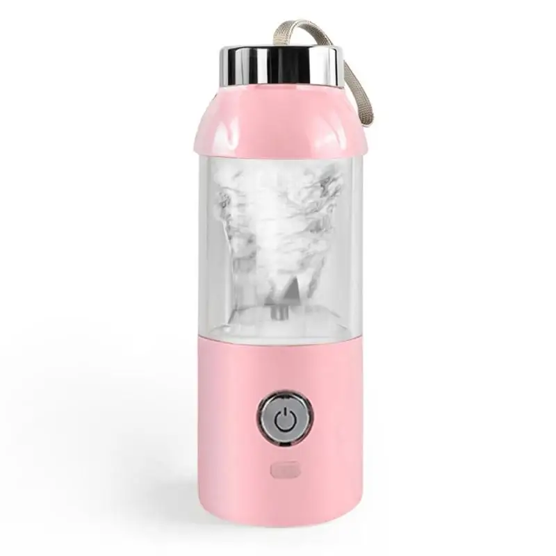 Розовый 500 мл, usb зарядка, блендер, соковыжималка, портативный миксер, машина для приготовления сока, фруктов, новинка, бытовая, маленькая, герметичная, герметичная, соковыжималка - Цвет: Розовый