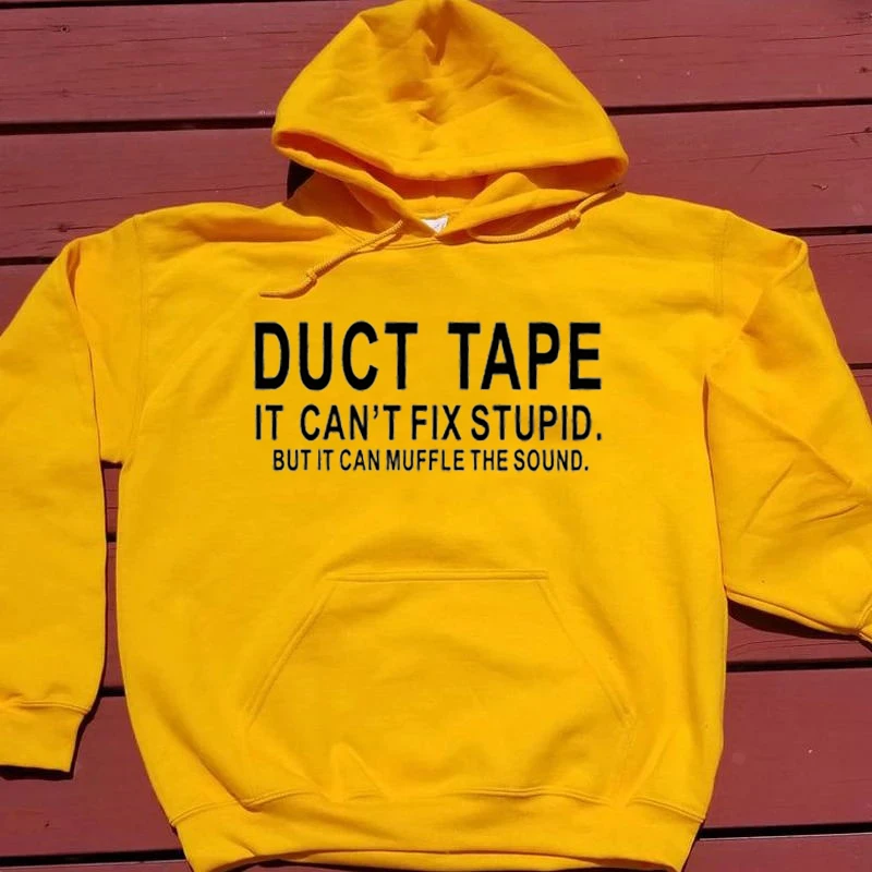 Пуловер, свитшоты, подходят для весны и зимы, Duct tap, толстовки, женские, модные, чистый хлопок, повседневные, забавные, лозунг tumblr, цитата, топы