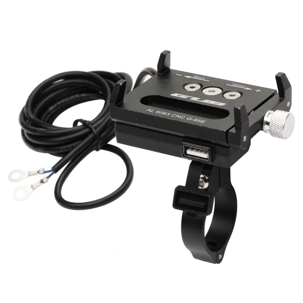 GUB USB Перезаряжаемый держатель для телефона мотоцикла электрический велосипедный держатель телефона удлинитель руля 4,0-6,7 дюймов 12-24 в держатель для телефона
