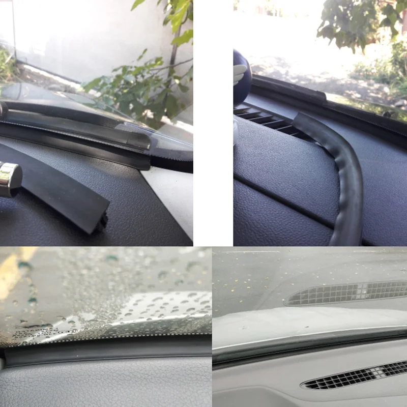 Size S AUTOXON 160cm Edge Trim Rubber Seal Protector Guard Strip For The Space Between Dashboard and Windshield of Cars 