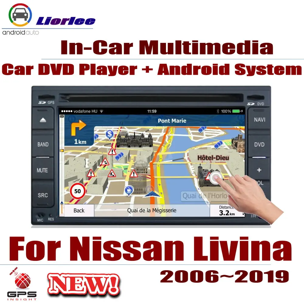 Для Nissan Livina (L10/L11) 2006 ~ 2019 автомобильный Android плеер DVD GPS навигационная система HD