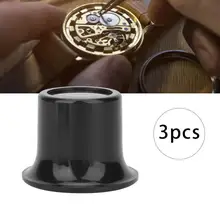 3 шт. 10X Часы Ремонт лупа Лупа объектив ювелирный ремонт часов обслуживание ювелирных изделий измерения увеличительный инструмент для очков Набор