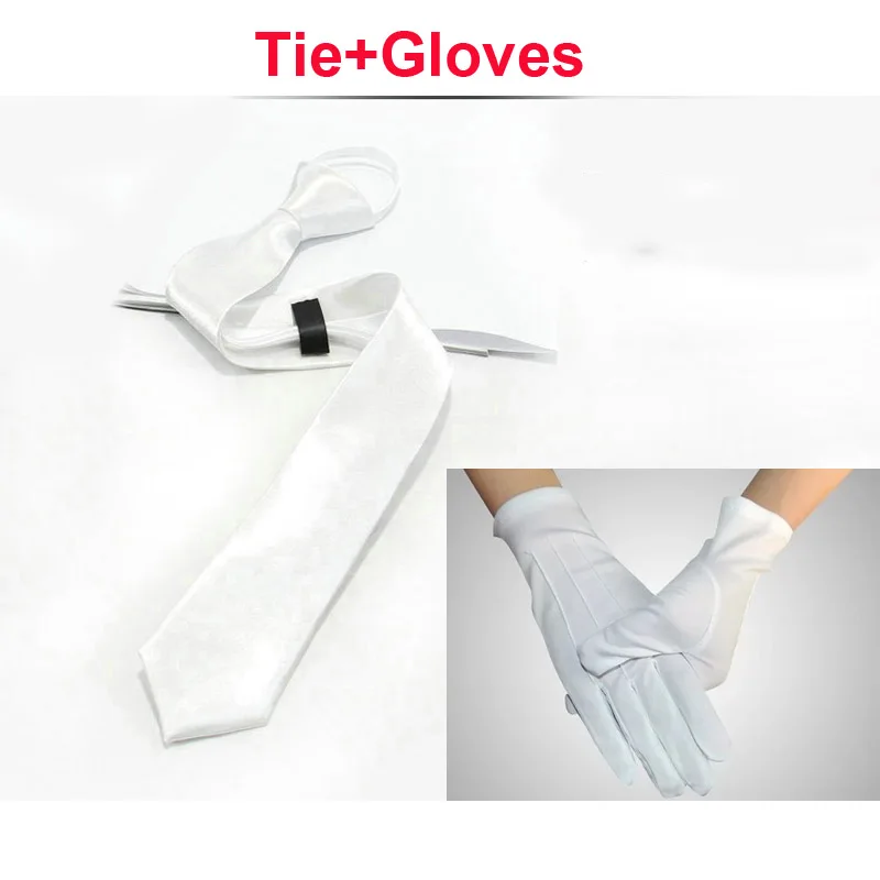 Tie and gloves Boku no My Hero Academy Kai Chisaki Косплей Маска парики белый галстук капитальная маска Хэллоуин Cos Реквизит - Цвет: Tie and gloves