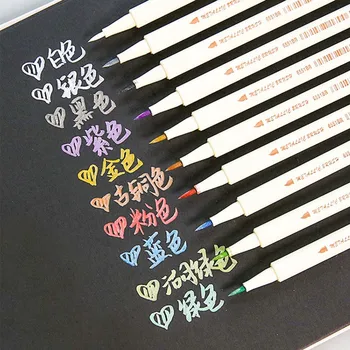

Colorful Write Brush Pen Calligraphy Paint Marker Pens Set Drawing Painting Watercolor Art Pen soft paint color marker album pen