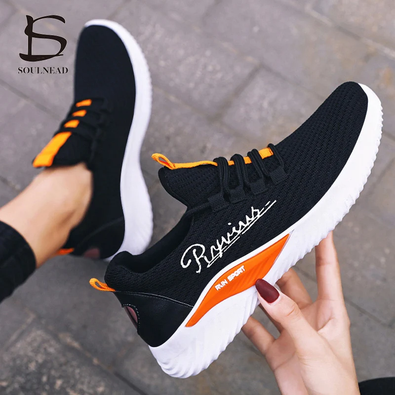 Spring New Trend Female Coconut Casual Shoes Wild Fashion Lace-Up Sneakers Lightweight Breathable Non-Slip Running Shoes