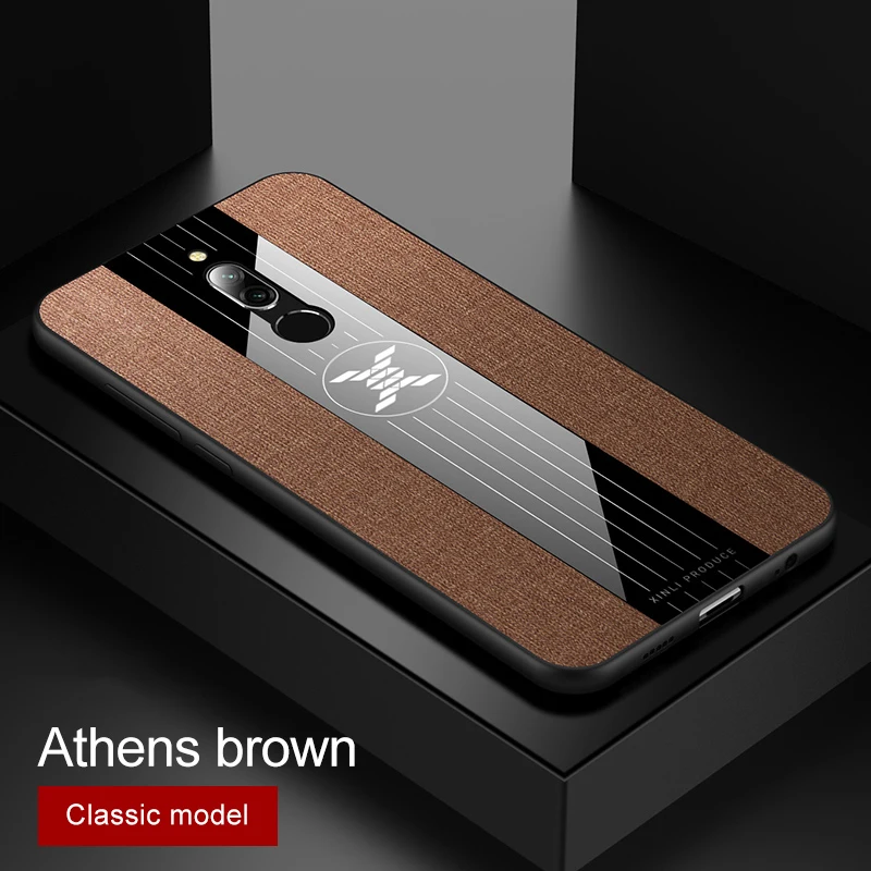 Brown No Ring Для Xiaomi Redmi 8 чехол Redmi8 кольцо держатель Ткань Твердый чехол Мягкая Рамка ткань чехол для телефона для Xiaomi Redmi 8A - Цвет: Brown No Ring