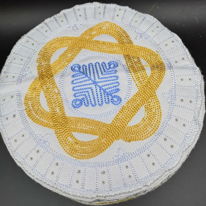 Kappa Prayer Caps Cloak Muslim India Islam Arabic Jewish Musulman Indio Moslim Caps Yellow Pentagram Patterns New