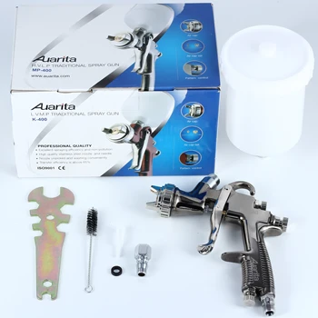 

Auarita K400 LVLP Spray Gun R500 K-400 Car Finish Painting tool 1.4mm/1.7mm Nozzle 600cc Cup Gravity Automotive Finishing air