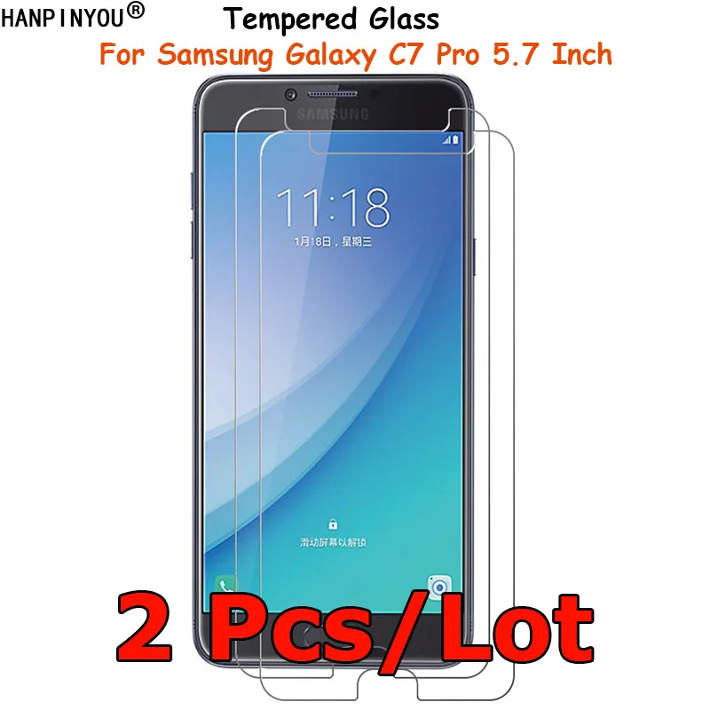 2 шт./лот для Samsung Galaxy C7 Pro C7010 5 7 дюйма закаленное стекло защиты экрана ультратонкая