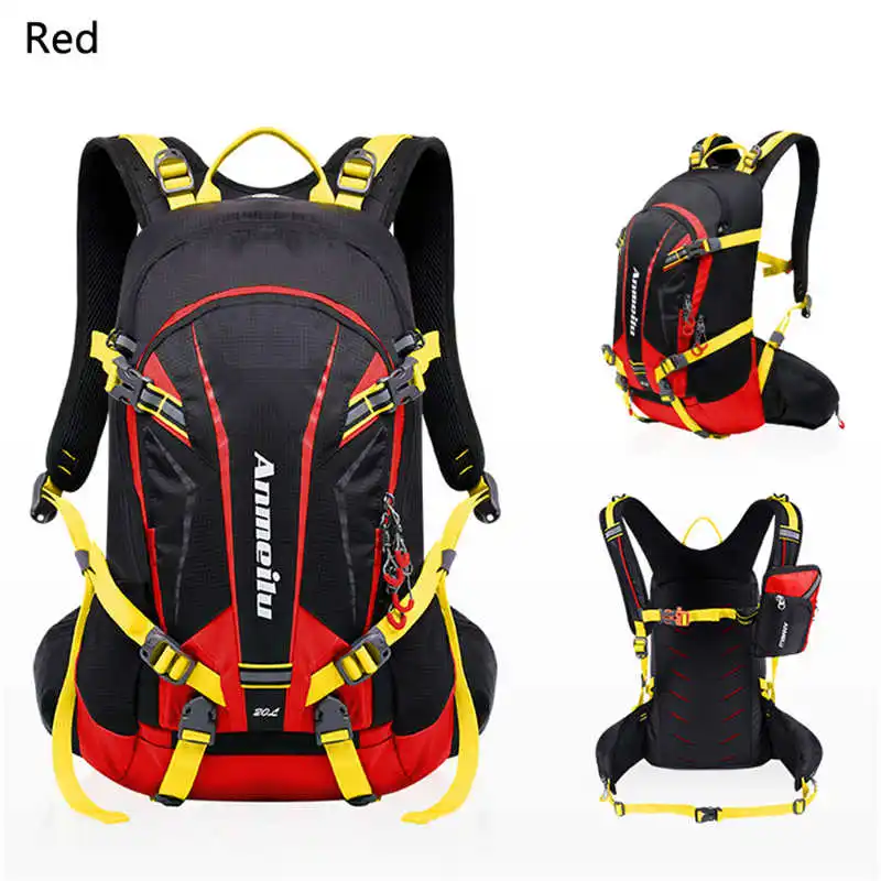 red no water bag 20L водонепроницаемый велосипедный рюкзак, MTB велосипедные сумки, дорожный велосипед гидратации рюкзак, непромокаемая уличная, сумка для походов с дождевой крышкой - Цвет: red no water bag