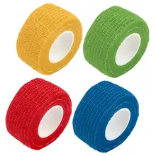 1 pc samoprzylepny bandaż owija elastyczną samoprzylepną taśma pierwszej pomocy Stretch 2 5cm hurtowo tanie tanio Adult CN (pochodzenie) Non Woven Fabric ZH635301 Non Woven Fabric 2 5cm*4 5m green yellow blue red